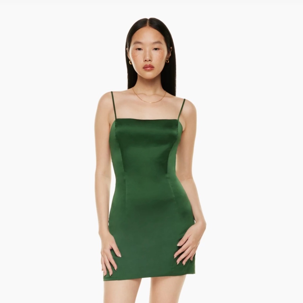 Aritzia Shimmer Dress Nori Green | Size 4